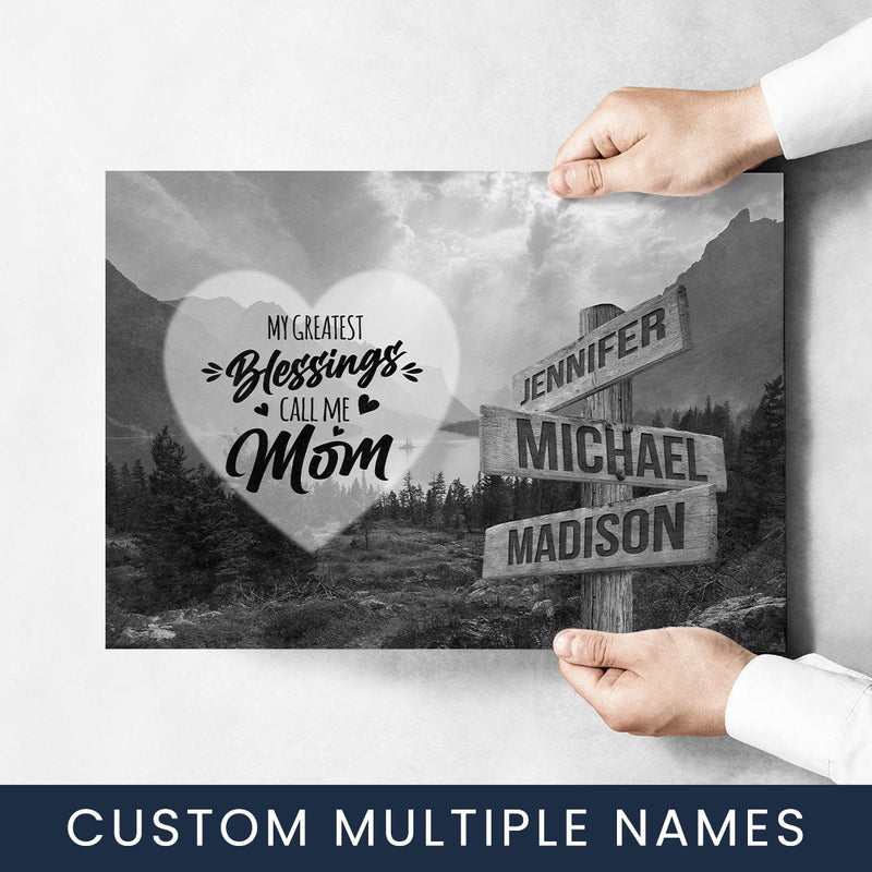 Mountain Range - Call Me Mom Multi-Names Poster