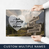 Mountain Range Heart Color Saying 5 Multi-Names Poster