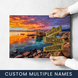 Candy Skies Color Multi-Names Poster