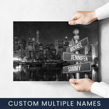 City Themed Multi-Names Poster