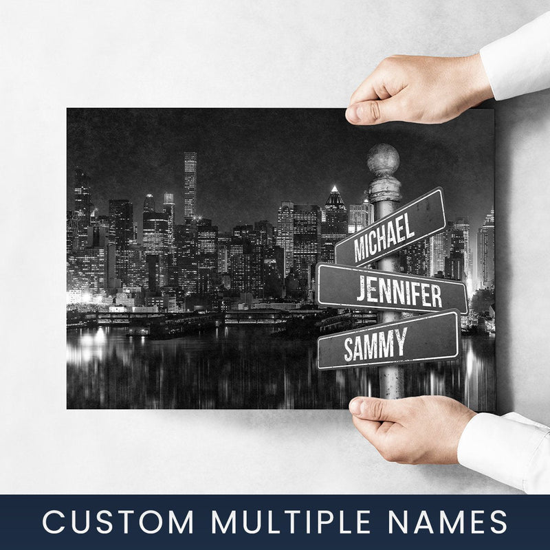 City Themed Multi-Names Poster