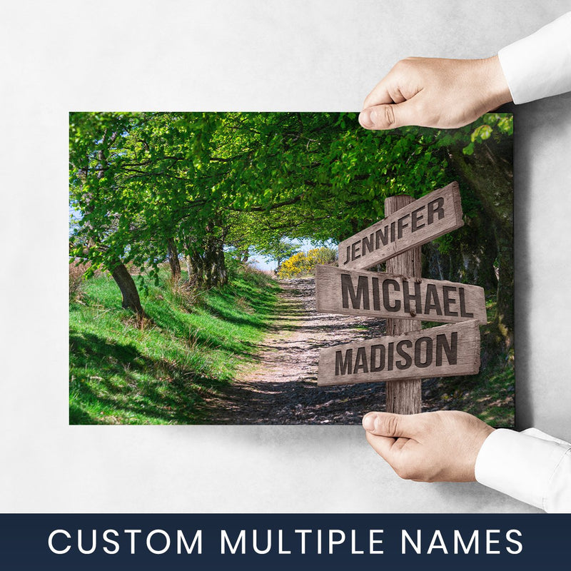 Tree Overhang Road Color Multi-Names Poster