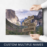 Yosemite Color Multi-Names Poster