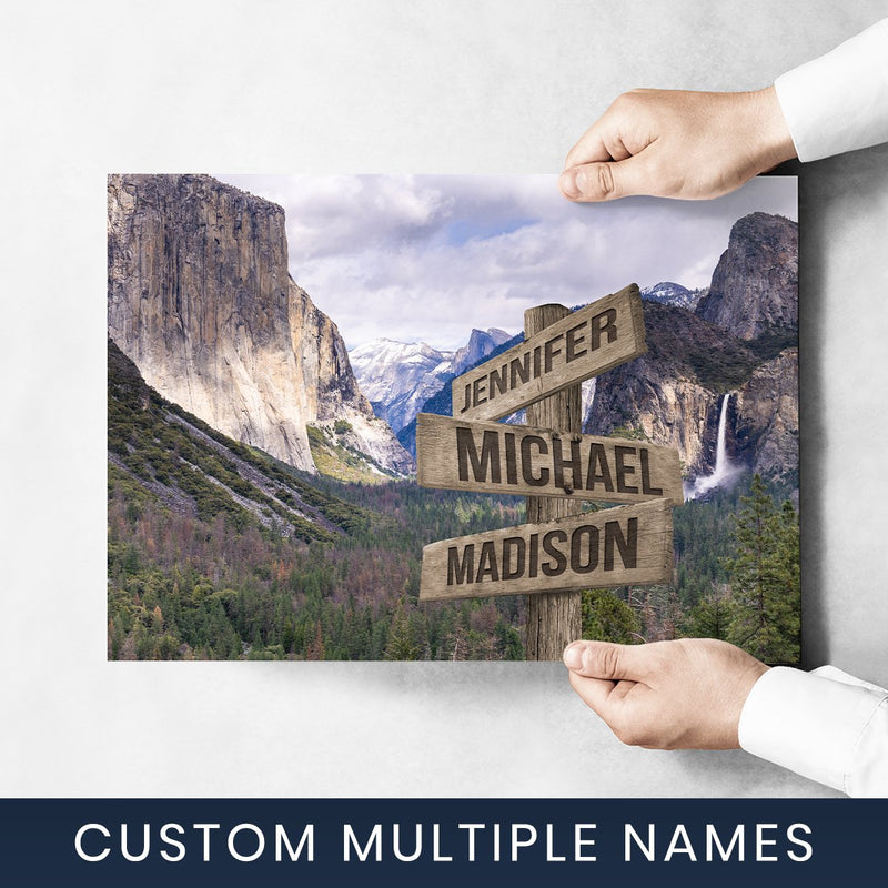 Yosemite Color Multi-Names Poster