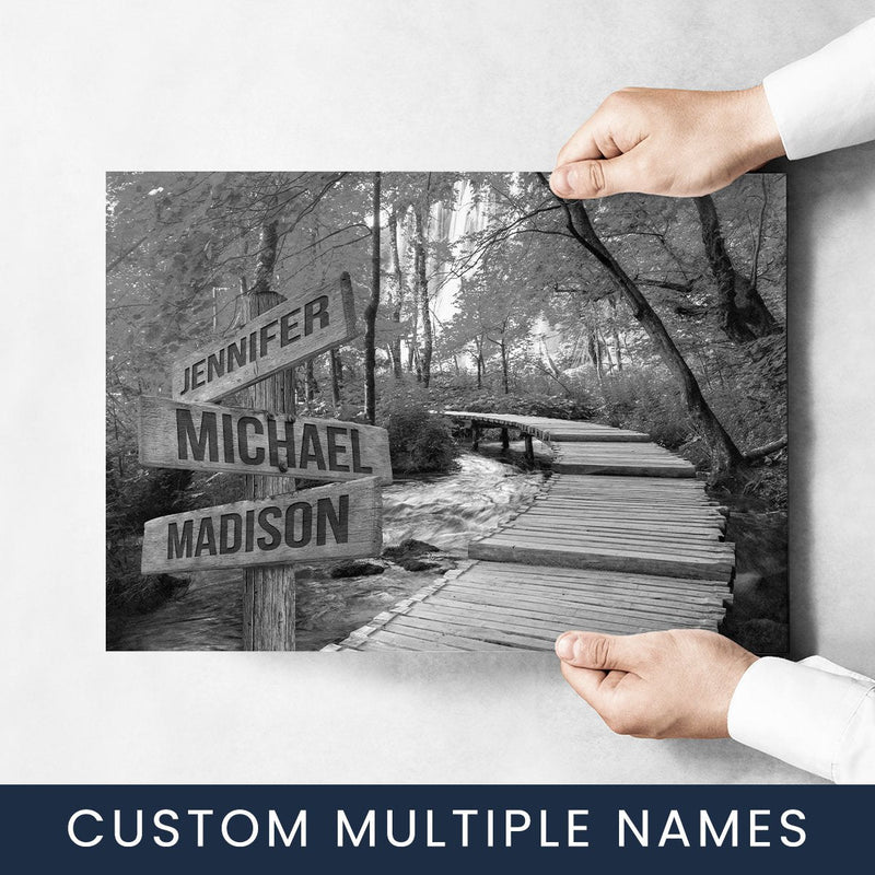 Woods Path Multi-Names Poster