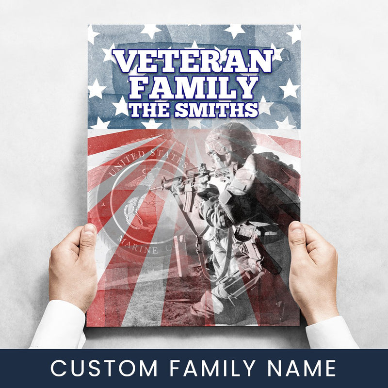 Veteran Family Marine Corps Poster