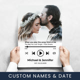 Custom Song Names Poster White