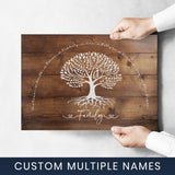 Family Tree Wood-Inspired Poster