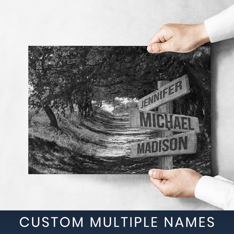 Tree Overhang Road Multi-Names Poster