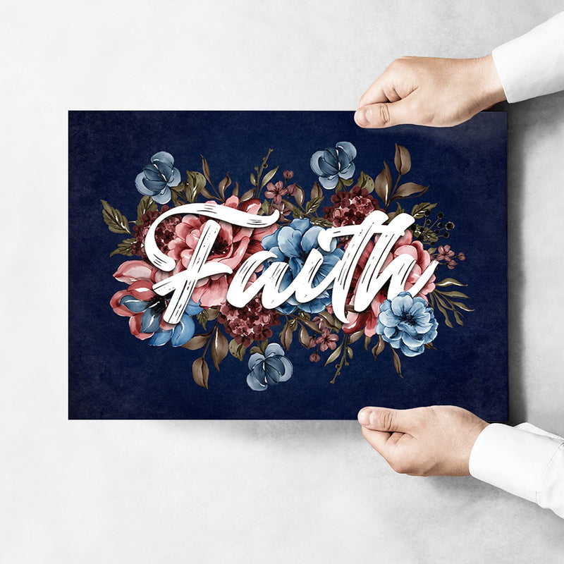 Faith Flowers Poster