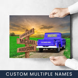 Old Truck Multi-Names Poster