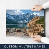 Mountains Color Multi-Names Poster