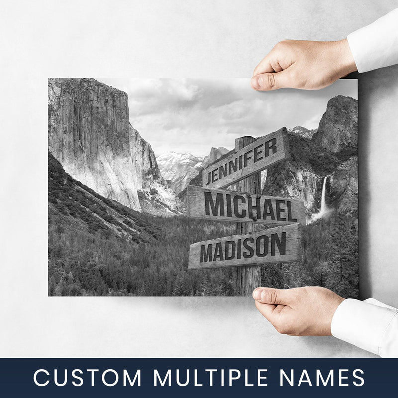 Yosemite Multi-Names Poster