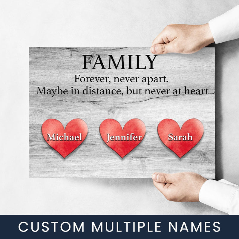 Family Distance Heart Poster