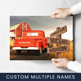 Old Truck Barn Multi-Names Poster