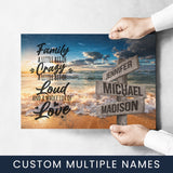 Ocean Sunset Color with Saying 2 Multi-Names Poster