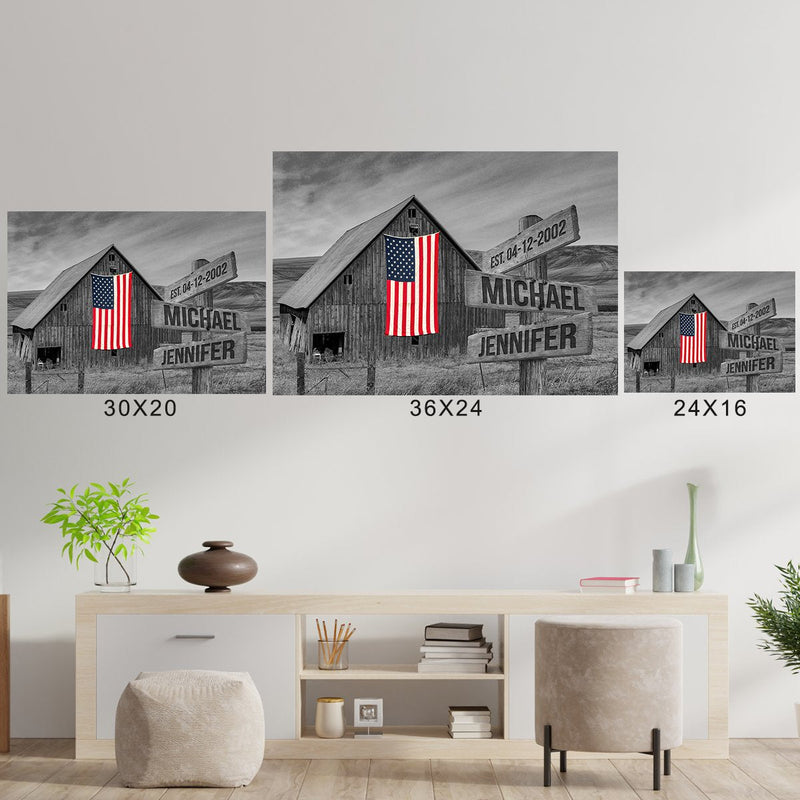 American Barn Names Poster