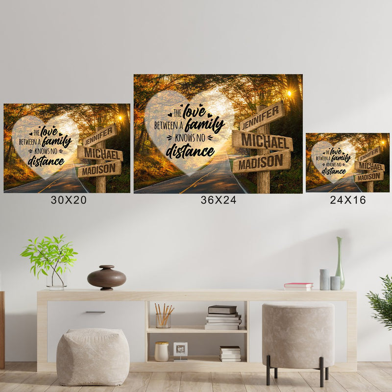 Autumn Road Heart Color Saying 5 Multi-Names Poster