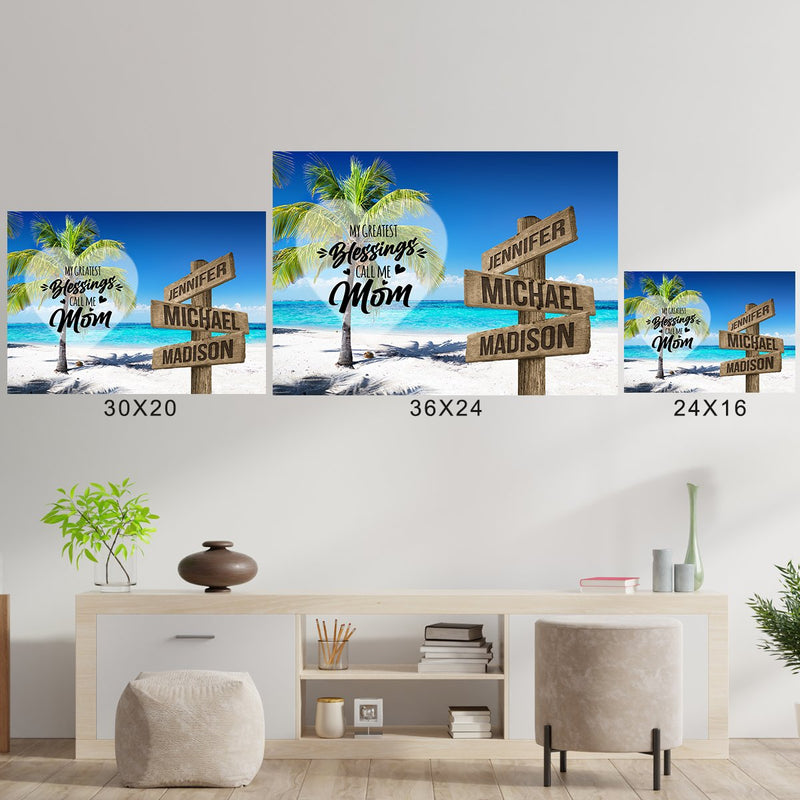 Ocean Breeze Color - Call Me Mom Multi-Names Poster