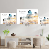 Family Blend Ocean Sunset Name Poster