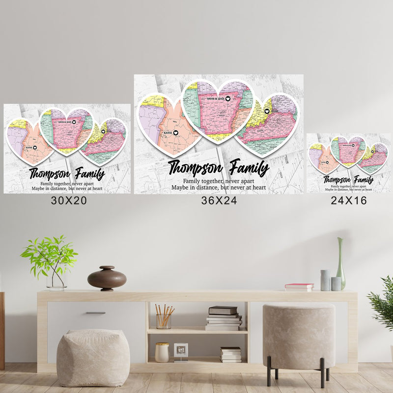 Heart Maps Premium Poster