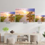 Miami Beach Sunset Color Multi-Names Poster