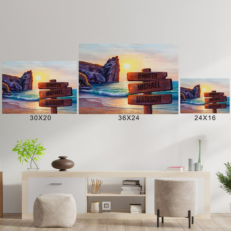 Beach Oil Painting Color 2 Multi-Names Poster