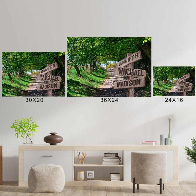 Tree Overhang Road Color Multi-Names Poster