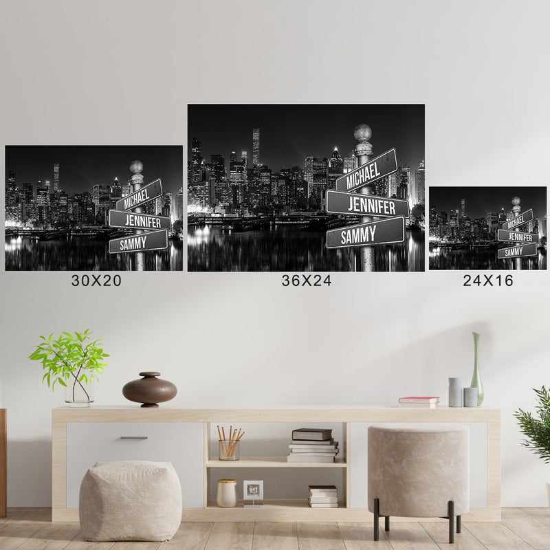 City Themed Multi-Names Poster