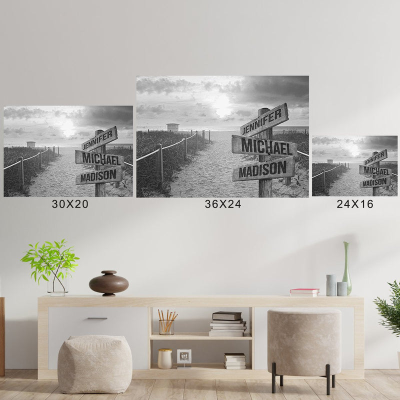 Miami Beach Sunset Multi-Names Poster