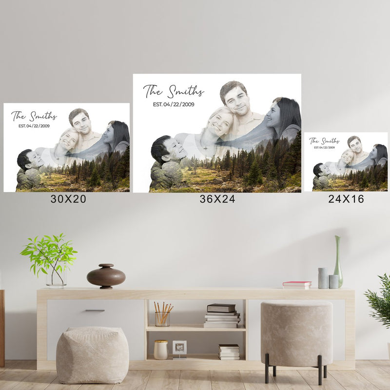 Family Blend Mountain Range Name Poster