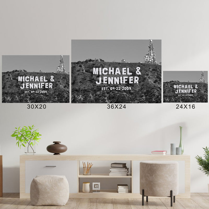 Hollywood Sign Names Poster