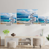 Beach Oil Painting Color Multi-Names Poster