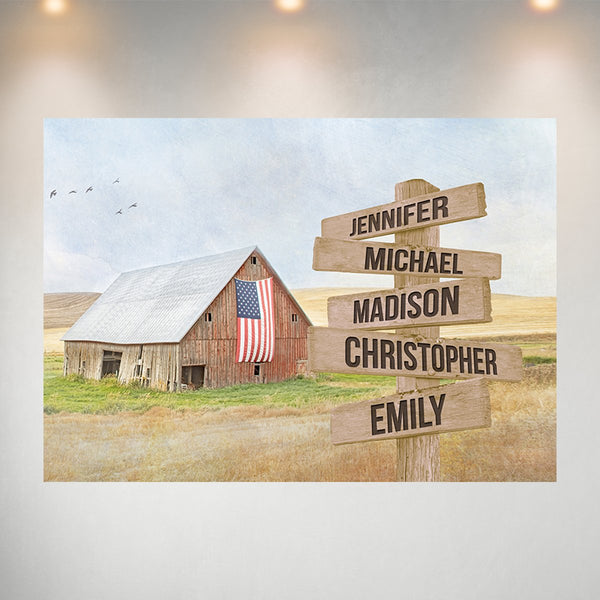 American Barn Art Multi-Names Poster