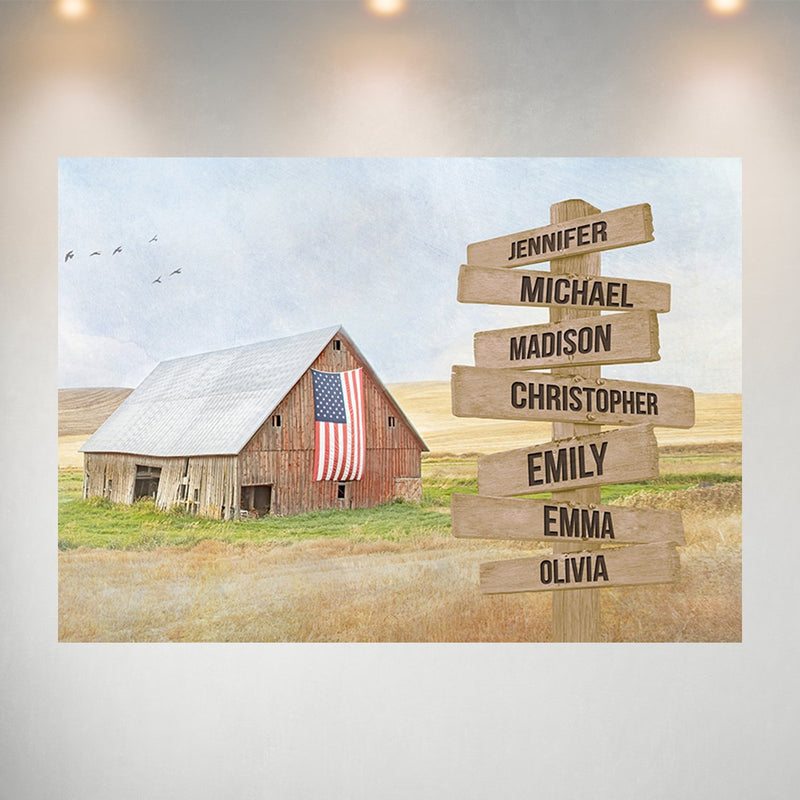 American Barn Art Multi-Names Poster