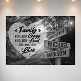 Autumn Road Heart Saying 2 Multi-Names Poster