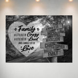 Autumn Road Heart Saying 2 Multi-Names Poster