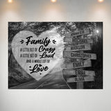 Autumn Road Heart Saying 2 Multi-Names Poster