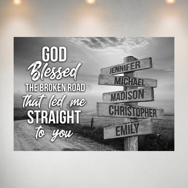 Farm Winding Road - God Blessed Multi-Names Poster