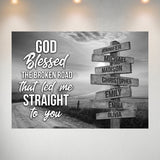 Farm Winding Road - God Blessed Multi-Names Poster