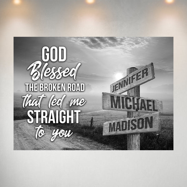 Farm Winding Road - God Blessed Multi-Names Poster