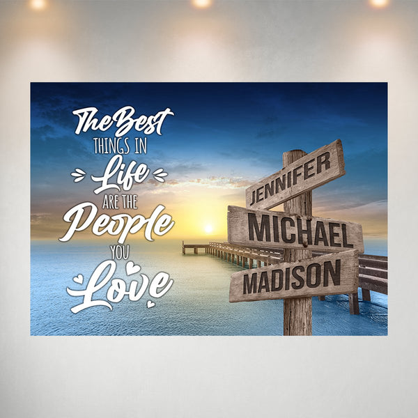 Ocean Dock Color Saying 3 Multi-Names Poster