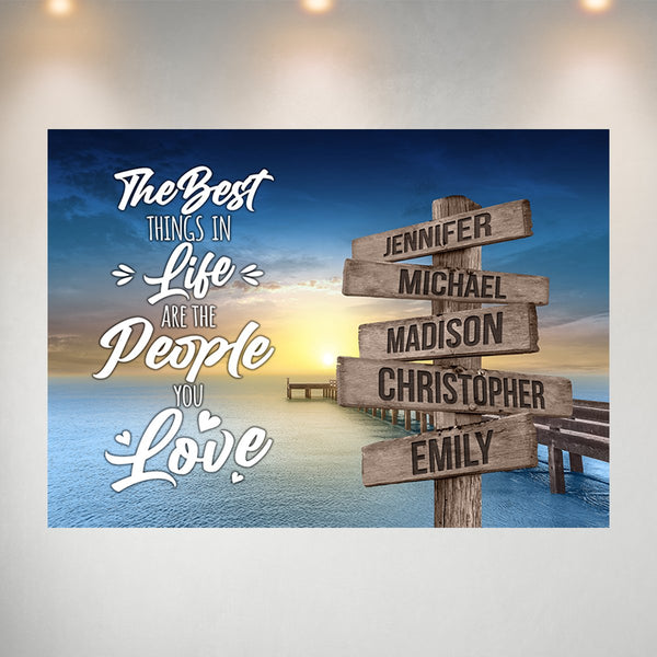 Ocean Dock Color Saying 3 Multi-Names Poster