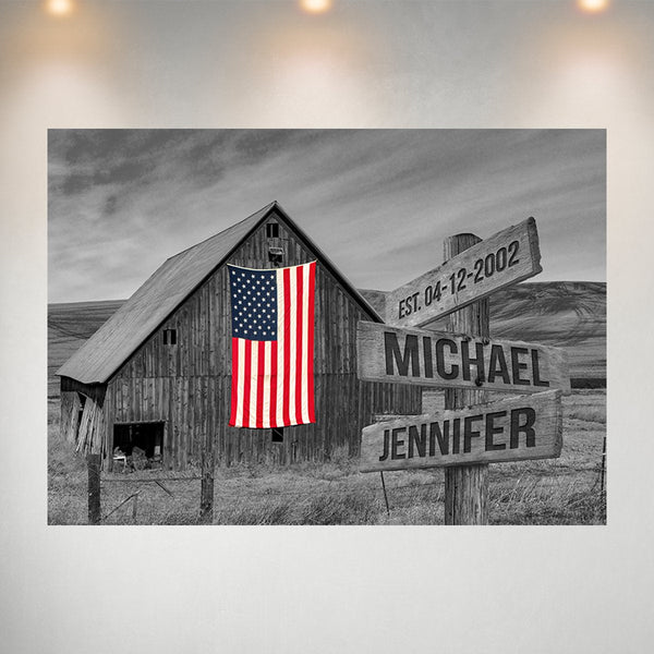 American Barn Names Poster