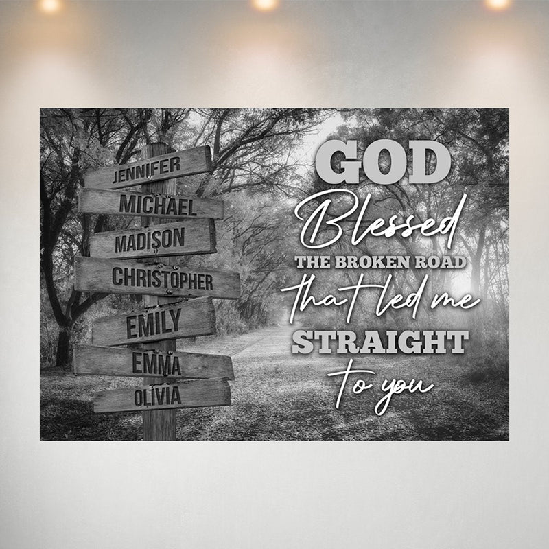 Autumn Road 2 - God Blessed Multi-Names Poster