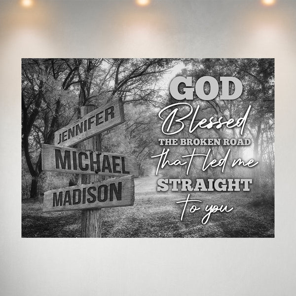 Autumn Road 2 - God Blessed Multi-Names Poster