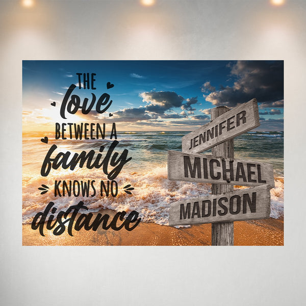 Ocean Sunset Color with Saying 5 Multi-Names Poster