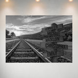 Railroad Track Multi-Names Poster