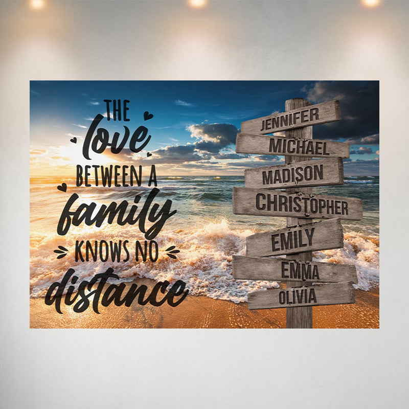 Ocean Sunset Color with Saying 5 Multi-Names Poster