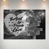 Autumn Road Heart Saying 3 Multi-Names Poster